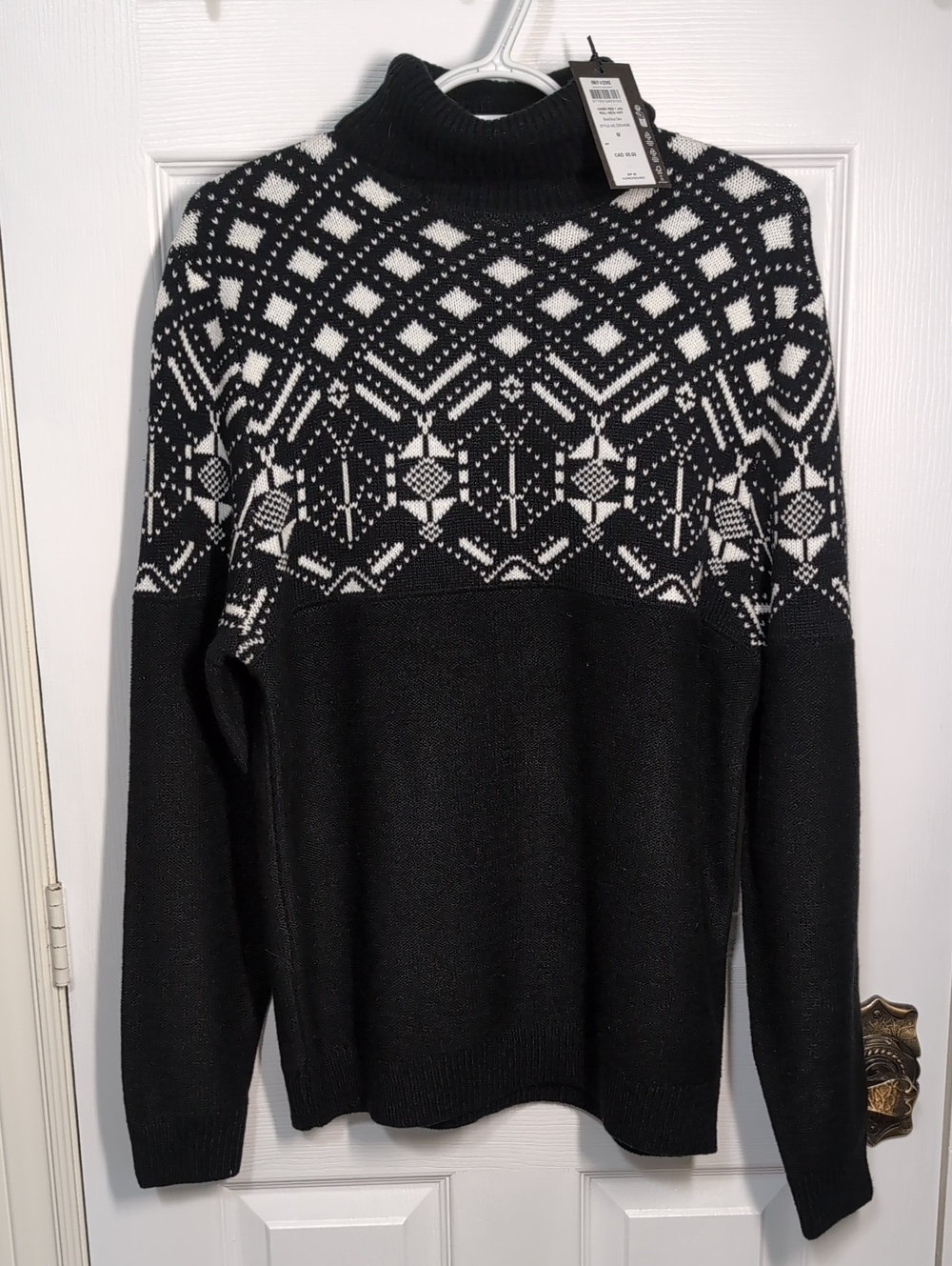 Only And Sons Fair Isle Roll Neck Sweater NEW Size Med
